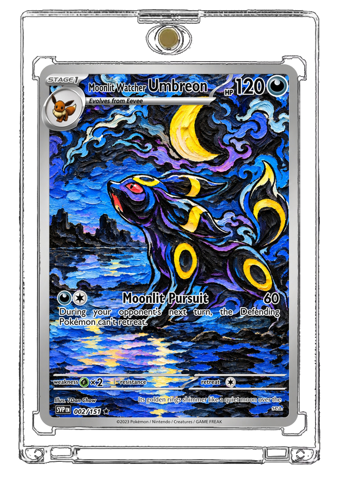 Pokemon Umbreon Moonlit Shore Coastal Watch Custom Made Card Fan Art Card