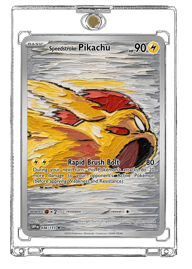Pokemon Pikachu Motion Blur Sprint Custom Made Card Fan Art Card