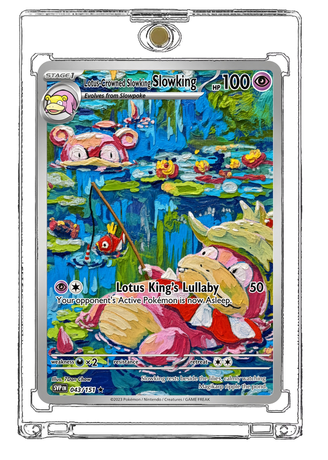 Pokemon Slowking Lotus Pond Reflections Custom Made Card Fan Art Card