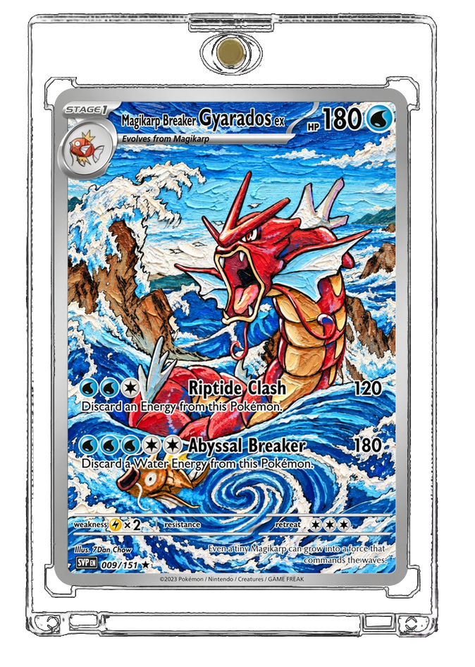 Pokemon Gyarados Magikarp Breaking Surf Custom Made Card Fan Art Card