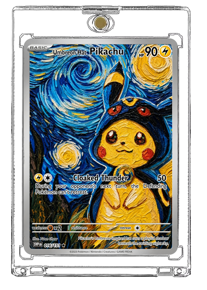 Pokemon Pikachu Umbreon Costume Gold Rings Custom Made Card Fan Art Card