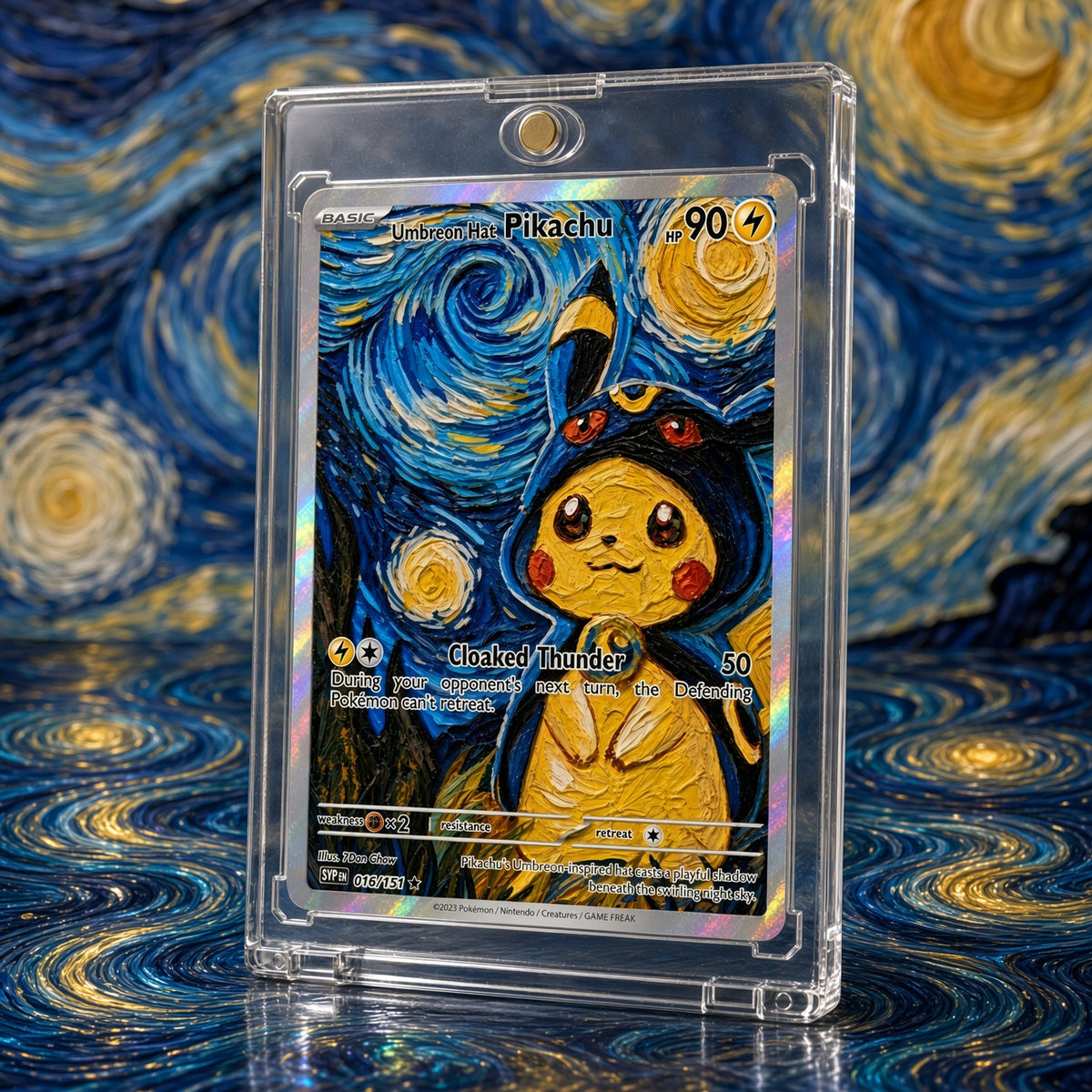 Pokemon Pikachu Umbreon Costume Gold Rings Custom Made Card Fan Art Card