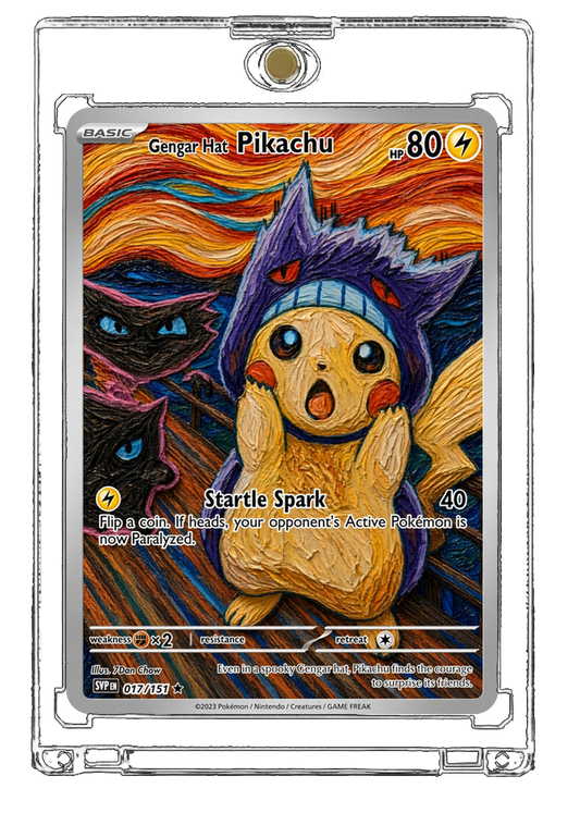 Pokemon Pikachu Gengar Costume Spooky Swirl Custom Made Card Fan Art Card