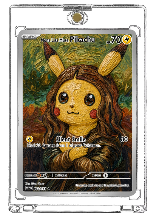Pokemon Pikachu Mona Lisa Smile Portrait Custom Made Card Fan Art Card