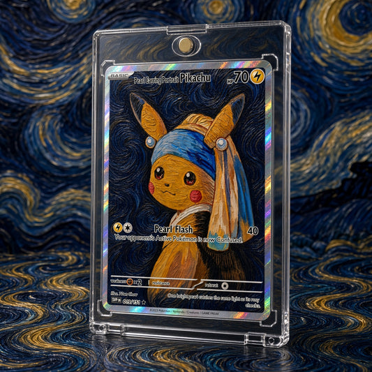 Pokemon Pikachu Pearl Earring Dutch Portrait Custom Made Card Fan Art Card