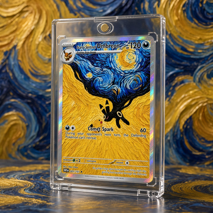 Pokemon Umbreon Blue Vortex Golden Rings Custom Made Card Fan Art Card