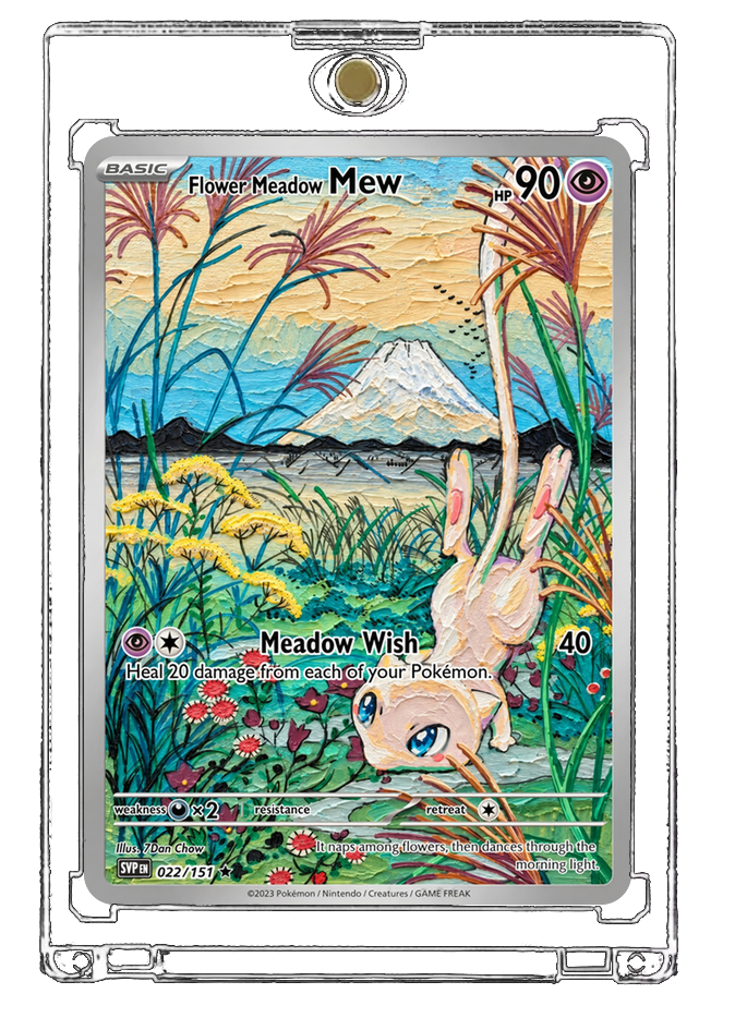 Pokemon Mew Wildflower Mountain Meadow Custom Made Card Fan Art Card