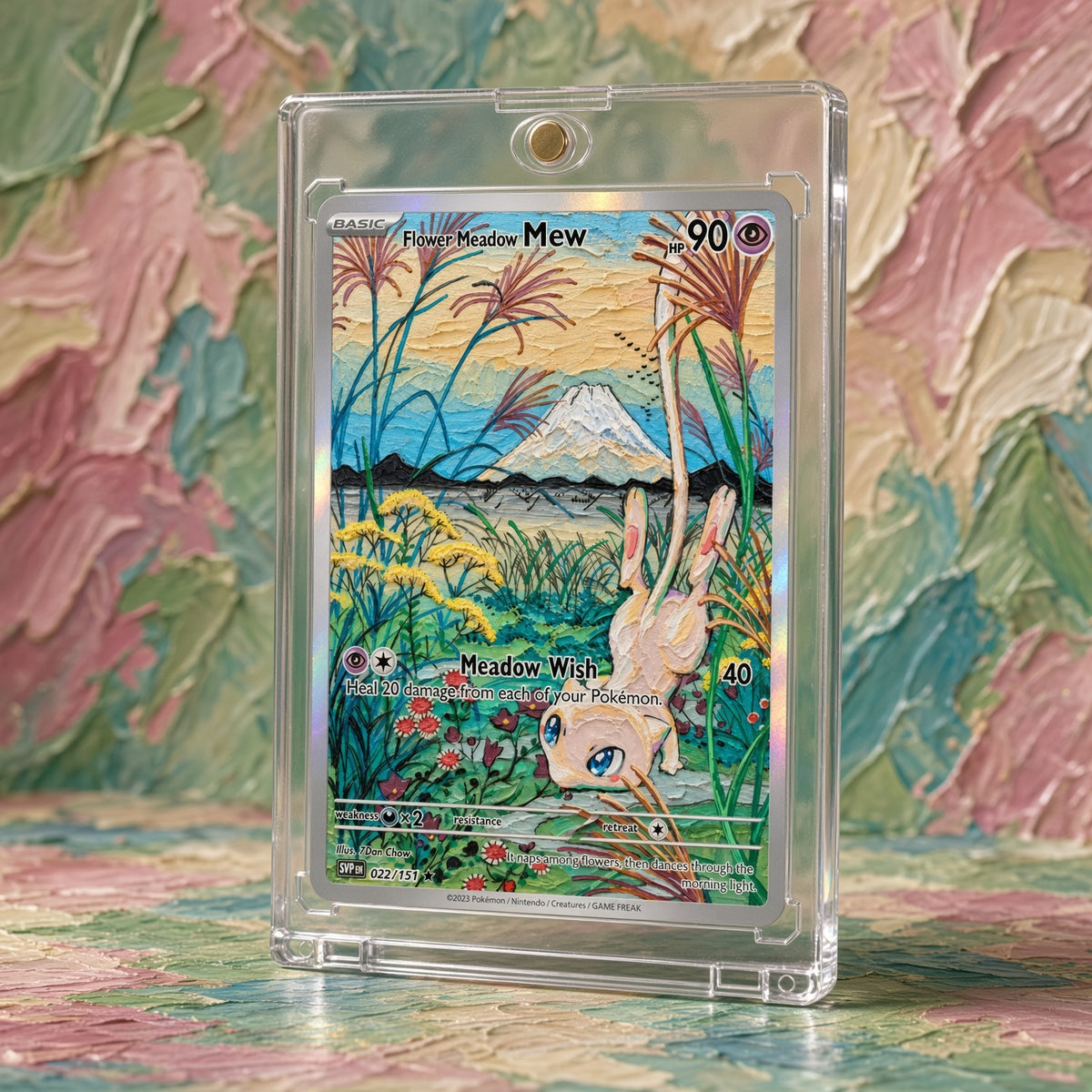 Pokemon Mew Wildflower Mountain Meadow Custom Made Card Fan Art Card