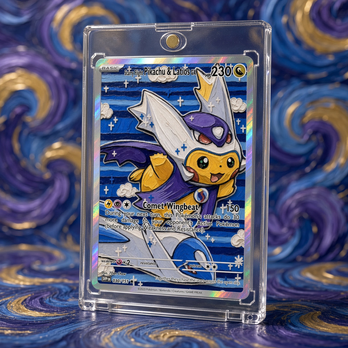 Pokemon Pikachu Latios Celestial Flight Custom Made Card Fan Art Card