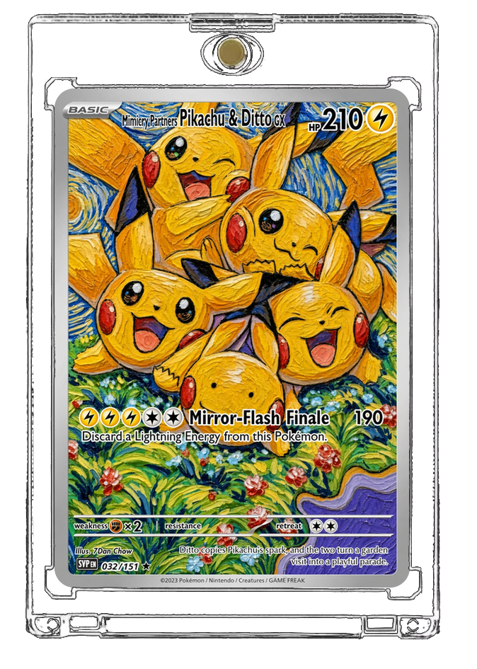 Pokemon Pikachu Ditto Lookalike Group Custom Made Card Fan Art Card
