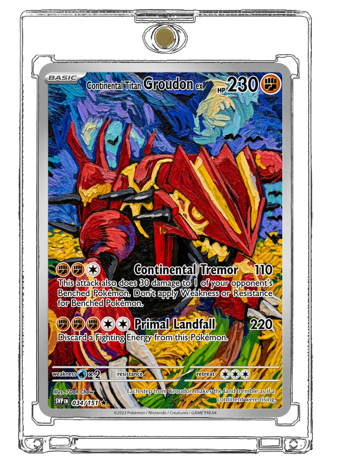 Pokemon Groudon Ancient Rock Strata Custom Made Card Fan Art Card