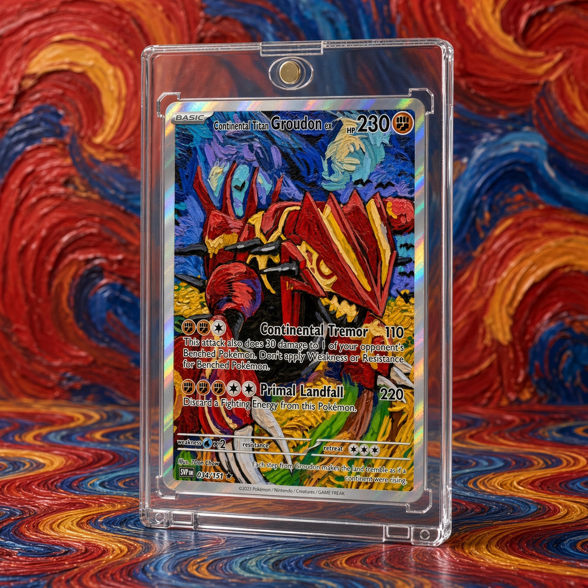 Pokemon Groudon Ancient Rock Strata Custom Made Card Fan Art Card