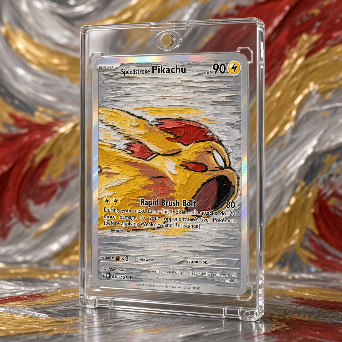Pokemon Pikachu Motion Blur Sprint Custom Made Card Fan Art Card