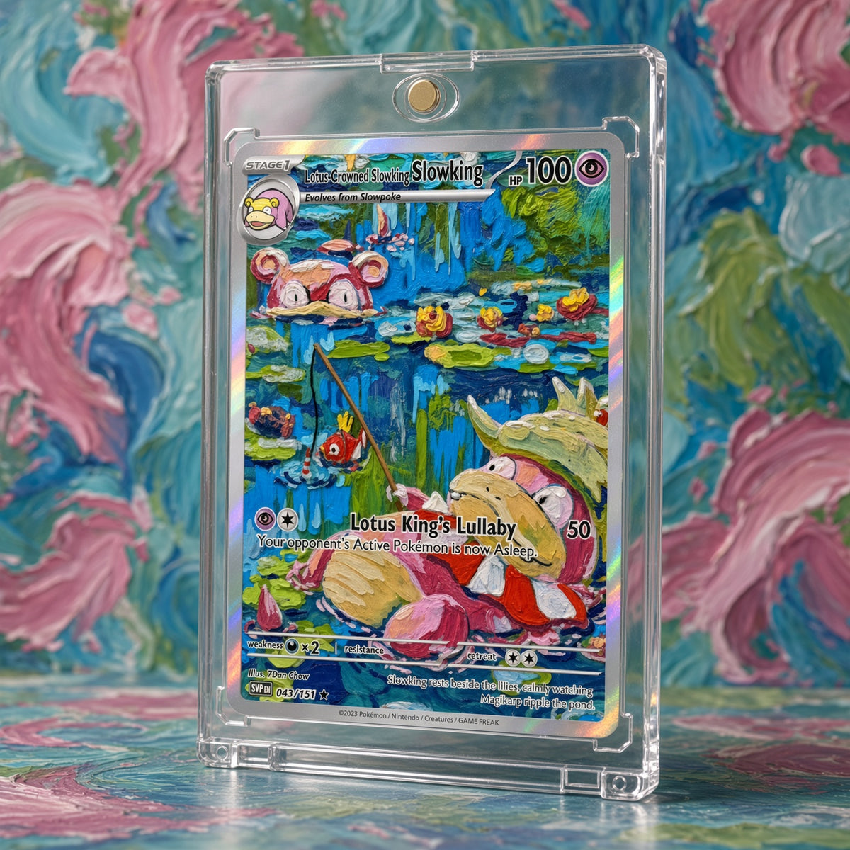 Pokemon Slowking Lotus Pond Reflections Custom Made Card Fan Art Card