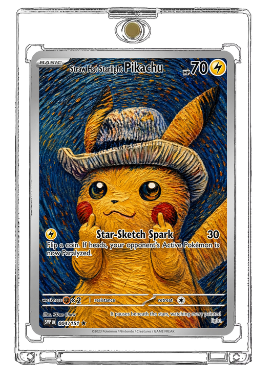 Pokemon Pikachu Straw Hat Swirling Cosmos Custom Made Card Fan Art Card