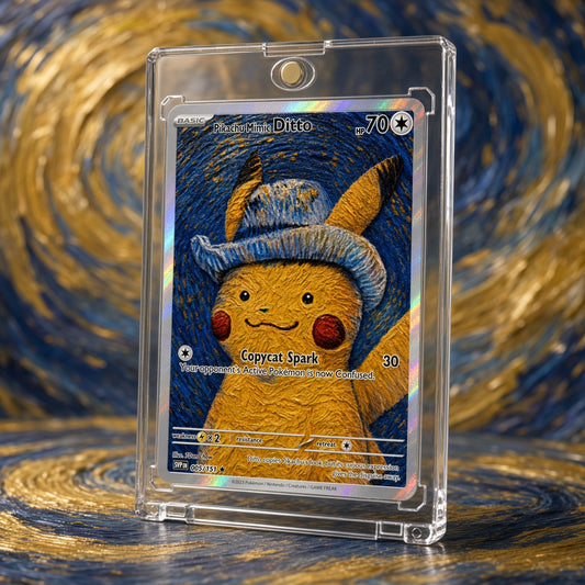 Pokemon Ditto Pikachu Disguise Straw Hat Custom Made Card Fan Art Card