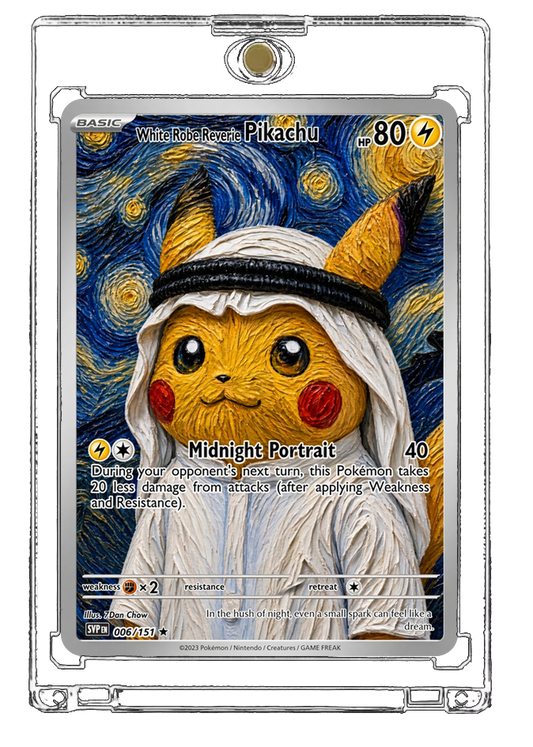 Pokemon Pikachu White Robe Dream Sky Custom Made Card Fan Art Card
