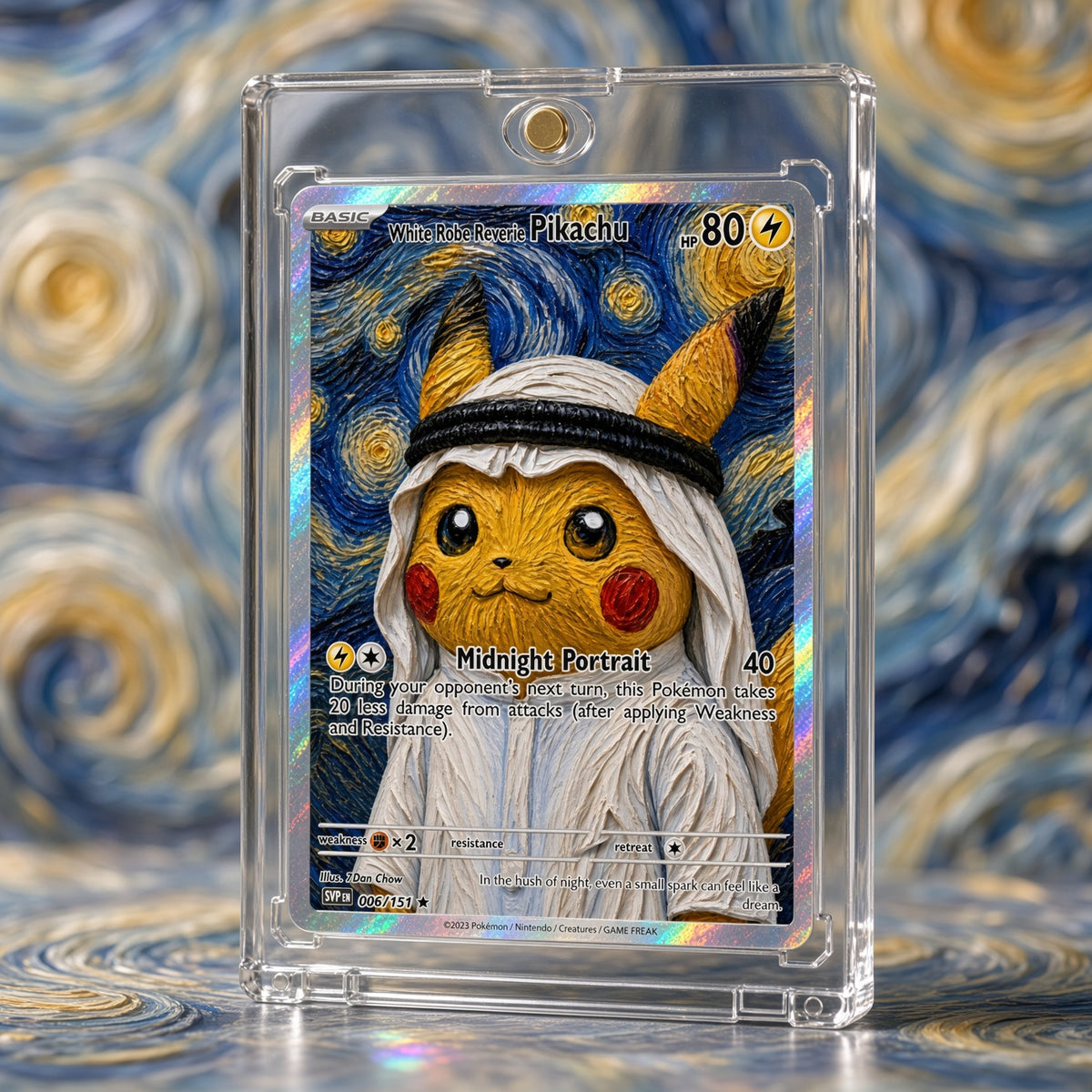 Pokemon Pikachu White Robe Dream Sky Custom Made Card Fan Art Card