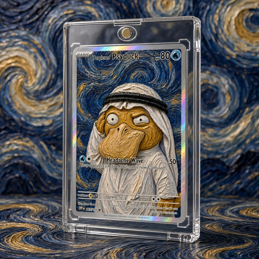 Pokemon Psyduck White Hood Cosmic Swirl Custom Made Card Fan Art Card