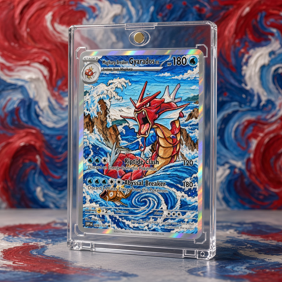 Pokemon Gyarados Magikarp Breaking Surf Custom Made Card Fan Art Card